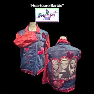 Upcycled Barbie denim jacket